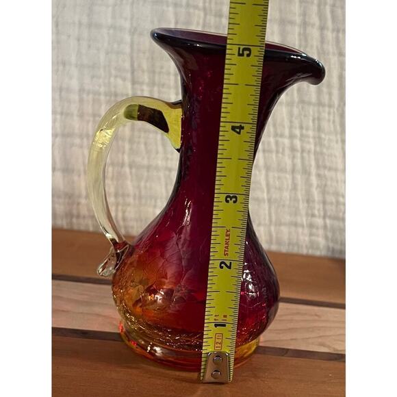 Vintage Amberina Crackle Glass - Picture 6 of 7